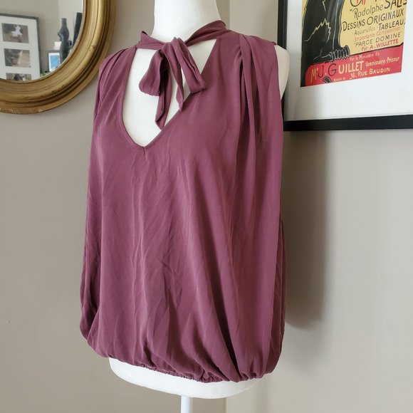 Free People Forget Me Not Tie-Neck Tank Shiraz XS - Picture 10 of 16